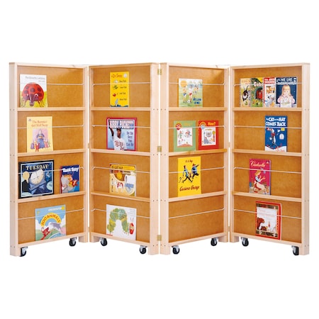 Jonti-Craft Mobile Library Bookcase, 4 Sections 0267JC